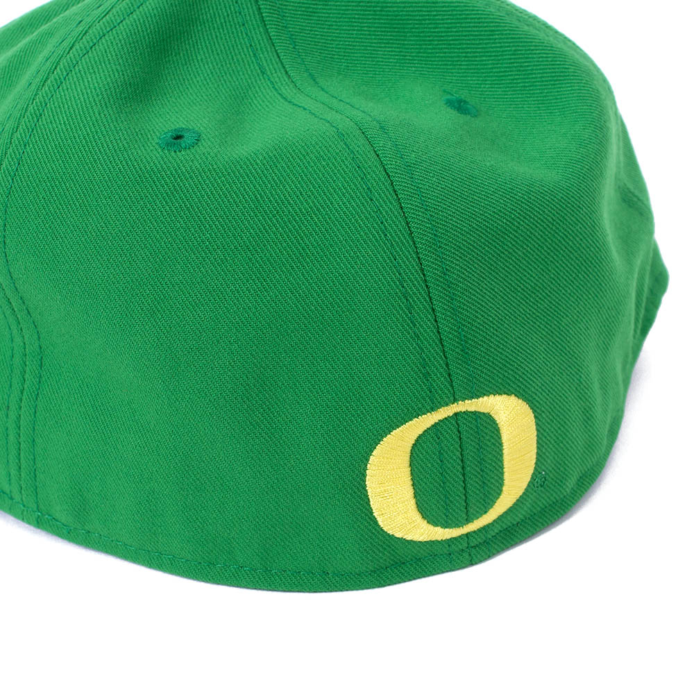 Classic Oregon O, Nike, Green, Flatbill, Performance/Dri-FIT, Accessories, Unisex, True, Primetime, Fitted, Hat, 882818
